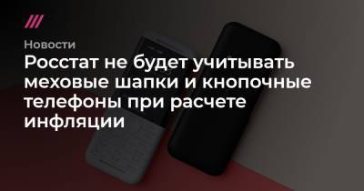 Росстат не будет учитывать меховые шапки и кнопочные телефоны при расчете инфляции - tvrain.ru