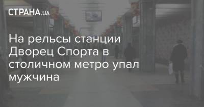 На рельсы станции Дворец Спорта в столичном метро упал мужчина - strana.ua - Киев