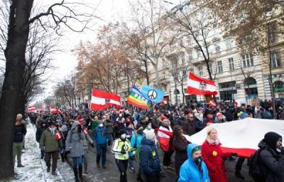В Вене прошла демонстрация противников антикоронавирусных ограничений - govoritmoskva.ru