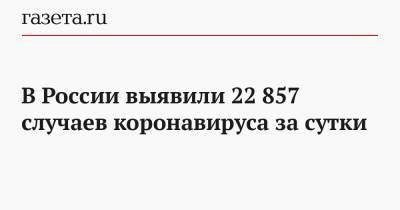 В России выявили 22 857 случаев коронавируса за сутки - gazeta.ru - Россия