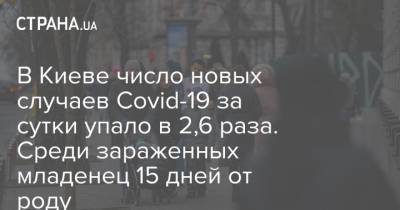 Виталий Кличко - В Киеве число новых случаев Covid-19 за сутки упало в 2,6 раза. Среди зараженных младенец 15 дней от роду - strana.ua - Киев