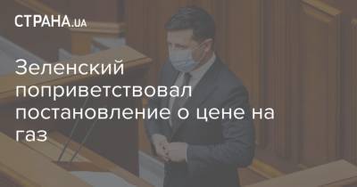 Владимир Зеленский - Зеленский поприветствовал постановление о цене на газ - strana.ua
