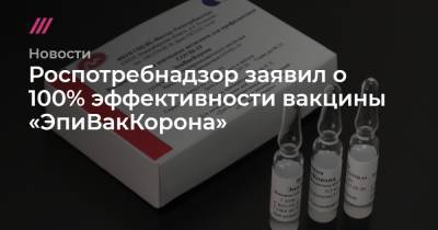 Татьяна Голикова - Роспотребнадзор заявил о 100% эффективности вакцины «ЭпиВакКорона» - tvrain.ru - Новосибирск