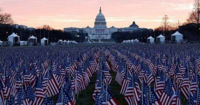 Джон Байден - Джо Байден - На инаугурации Байдена зрителей заменили 200 тысячами американских флагов (фото) - focus.ua - Сша - Вашингтон - Президент