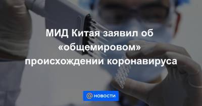 И.Ван - МИД Китая заявил об «общемировом» происхождении коронавируса - news.mail.ru - Китай