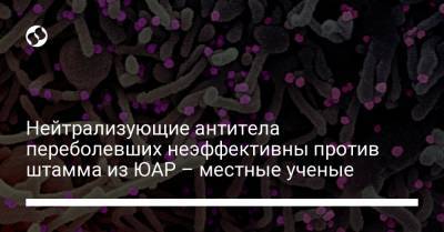 Нейтрализующие антитела переболевших неэффективны против штамма из ЮАР – местные ученые - liga.net - Украина - Юар