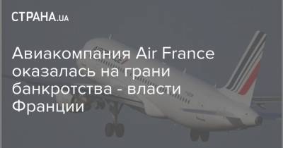 Брюно Ле-Мэр - Авиакомпания Air France оказалась на грани банкротства - власти Франции - strana.ua - Франция