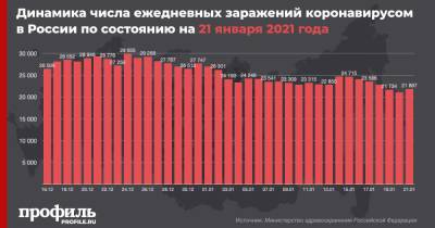 За сутки в России выявили 21887 новых случаев COVID-19 - profile.ru - Россия