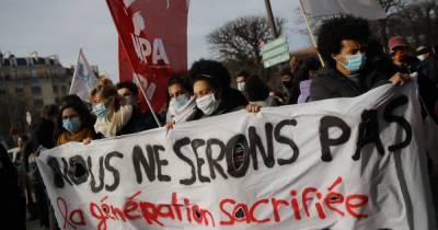 Во Франции протестуют студенты: требуют вернуться к очному обучению - tsn.ua - Франция - Париж