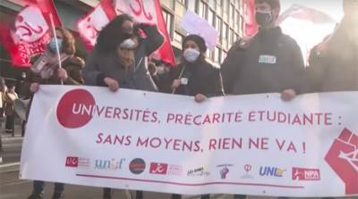 Французские студенты вышли на демонстрации, требуя вернуть очное обучение - belta.by - Франция