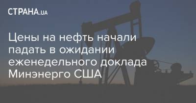 Цены на нефть начали падать в ожидании еженедельного доклада Минэнерго США - strana.ua - Украина - Сша - Лондон - Нью-Йорк