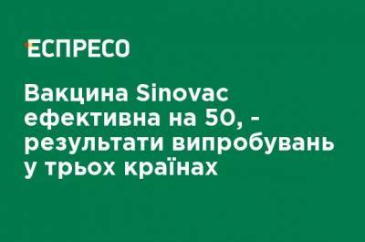 Инь Вэйдун - Вакцина Sinovac эффективна на 50%, - результаты испытаний в трех странах - ru.espreso.tv - Турция - Бразилия - Индонезия