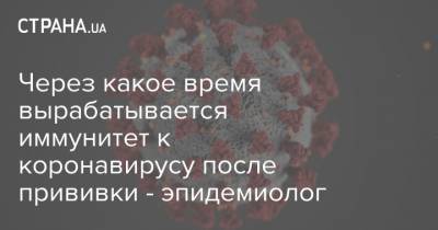 Через какое время вырабатывается иммунитет к коронавирусу после прививки - эпидемиолог - strana.ua