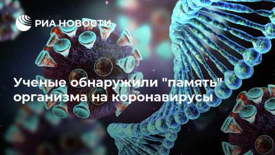 Ученые обнаружили "память" организма на коронавирусы - ria.ru - Москва - штат Аризона