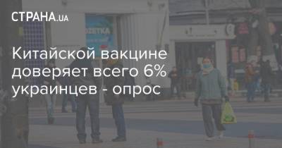 Китайской вакцине доверяет всего 6% украинцев - опрос - strana.ua - Украина - Киев - Харьков