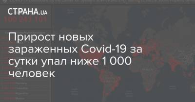 Максим Степанов - Прирост новых зараженных Covid-19 за сутки упал ниже 1 000 человек - strana.ua