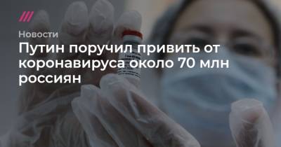Путин поручил привить от коронавируса около 70 млн россиян - tvrain.ru - Россия