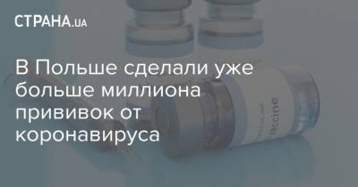 Михал Дворчик - В Польше сделали уже больше миллиона прививок от коронавируса - strana.ua - Израиль - Польша