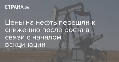 Цены на нефть перешли к снижению после роста в связи с началом вакцинации - strana.ua - Киев - Лондон - Нью-Йорк
