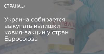 Максим Степанов - Украина собирается выкупать излишки ковид-вакцин у стран Евросоюза - strana.ua - Украина - Евросоюз