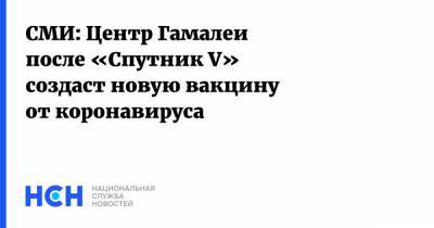 Россия - СМИ: Центр Гамалеи после «Спутник V» создаст новую вакцину от коронавируса - nsn.fm