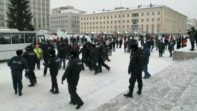 В Сыктывкаре задержали несколько десятков протестующих - dp.ru - Россия - республика Коми - Сыктывкар