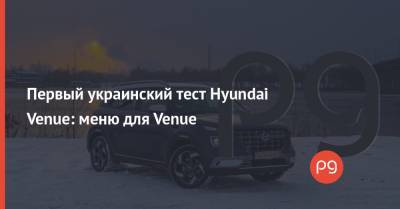 Первый украинский тест Hyundai Venue: меню для Venue - thepage.ua - Китай - Индия