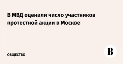Алексей Навальный - В МВД оценили число участников протестной акции в Москве - vedomosti.ru - Москва