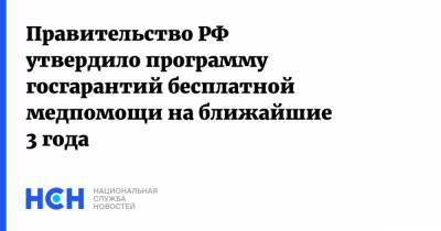 Михаил Мишустин - Правительство РФ утвердило программу госгарантий бесплатной медпомощи на ближайшие 3 года - nsn.fm - Россия
