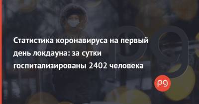 Статистика коронавируса на первый день локдауна: за сутки госпитализированы 2402 человека - thepage.ua - Украина - Киев