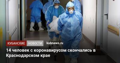 14 человек с коронавирусом скончались в Краснодарском крае - kubnews.ru - Краснодарский край