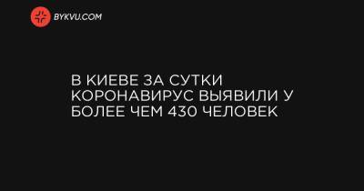 Виталий Кличко - В Киеве за сутки коронавирус выявили у более чем 430 человек - bykvu.com - Украина - Киев