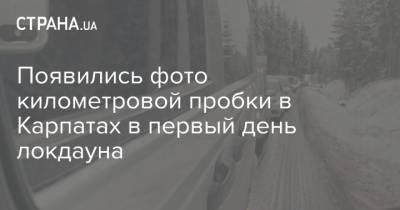 Появились фото километровой пробки в Карпатах в первый день локдауна - strana.ua - Украина - Киев - Тернополь