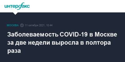 Заболеваемость COVID-19 в Москве за две недели выросла в полтора раза - interfax.ru - Москва