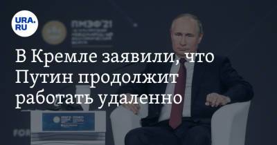 Владимир Путин - Дмитрий Песков - В Кремле заявили, что Путин продолжит работать удаленно - ura.news - Россия