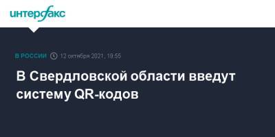 В Свердловской области введут систему QR-кодов - interfax.ru - Москва - Свердловская обл.