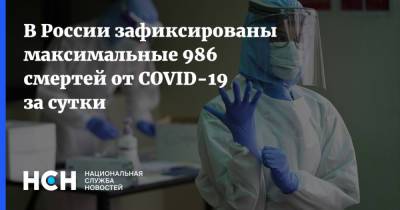 В России зафиксированы максимальные 986 смертей от COVID-19 за сутки - nsn.fm - Россия