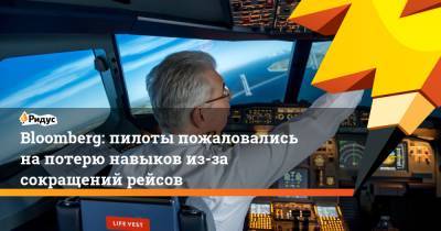 Bloomberg: пилоты пожаловались на потерю навыков из-за сокращений рейсов - ridus.ru