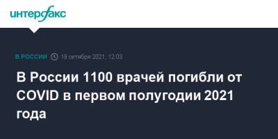 Андрей Макаров - В России 1100 врачей погибли от COVID в первом полугодии 2021 года - interfax.ru - Россия - Москва