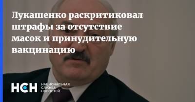 Александр Лукашенко - Лукашенко раскритиковал штрафы за отсутствие масок и принудительную вакцинацию - nsn.fm - Белоруссия