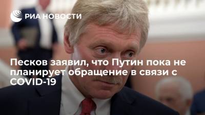 Владимир Путин - Дмитрий Песков - Песков заявил, что президент Путин пока не планирует обращение в связи с COVID-19 - ria.ru - Россия - Москва