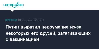 Владимир Путин - Путин выразил недоумение из-за некоторых его друзей, затягивающих с вакцинацией - interfax.ru - Россия - Москва