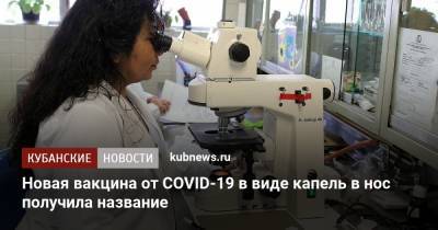 Дарья Даниленко - Новая вакцина от COVID-19 в виде капель в нос получила название - kubnews.ru