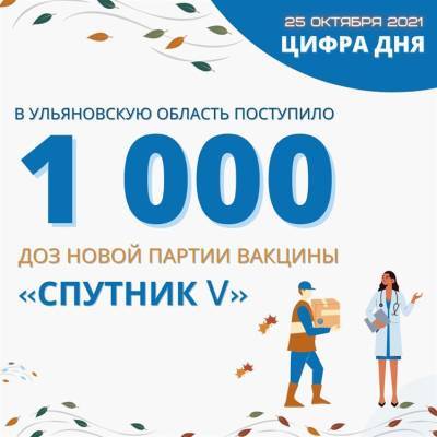 В регион прибыла новая партия вакцины «Спутник V» - ulpravda.ru - Ульяновская обл.