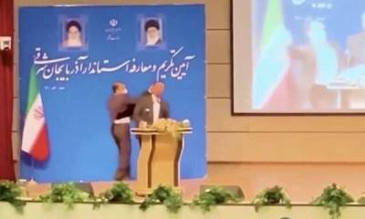 Иранский губернатор получил пощечину во время церемонии инаугурации - skuke.net - Иран