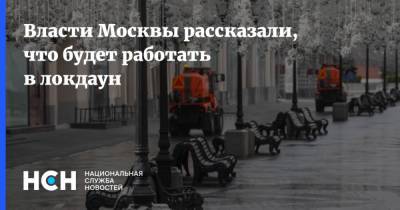 Власти Москвы рассказали, что будет работать в локдаун - nsn.fm - Москва