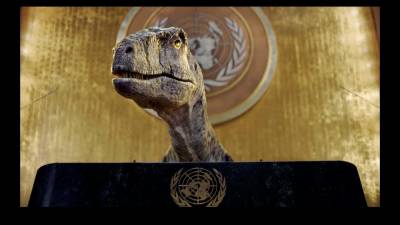 Видео дня: Динозавр сделал важное заявление в ООН - techno.bigmir.net - Нью-Йорк