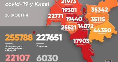 Виталий Кличко - COVID-19 в Киеве: за сутки зафиксировали 1451 случай болезни, 39 человек умерли - dsnews.ua - Киев