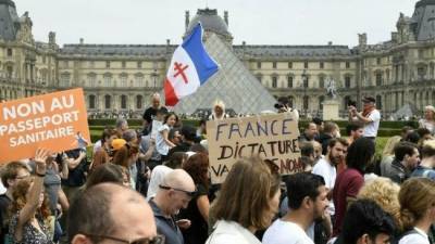 Во Франции прошли массовые протесты против ковидных ограничений - eadaily.com - Франция - Париж
