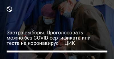 Завтра выборы. Проголосовать можно без COVID-сертификата или теста на коронавирус – ЦИК - liga.net - Украина